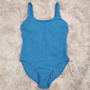 Athleta a swimsuit aqua scoop one piece NWT L